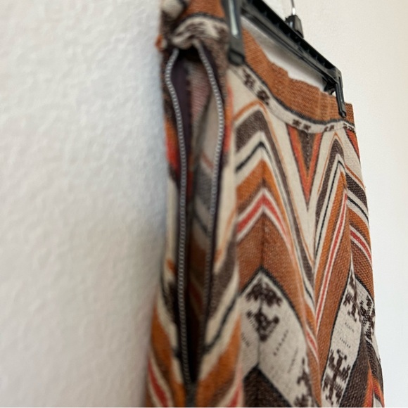 True Vintage 70s Aztec Southwestern Chevron Print A-line Skirt SZ Small - Picture 8 of 15